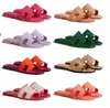 Designer kvinnors tofflor flip flops äkta läder sandaler tofflor skor skor damer sko sommar strand flickor platt häl avslappnad