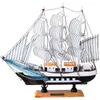 木製ヨットモデルオフィスリビングルームの装飾工芸航海のクリエイティブホームバースデーギフト240219