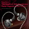 Mobiltelefonörlurar TRN Rosefinch Planar Driver In-Ear Monitors Earphones Metal Running Noise HiFi Bass hörlurar som avbryter headset för 2023 News YQ240304