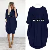 Dresses Autumn Casual Loose Maternity Dress Clothes for Pregnant Women Long Sleeve Vestidos Gravidas Lady Dress Pregnancy Dress Clothing