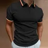 Herren Polos Sommer Kurzarm Poloshirt Mode T-Shirt Kleidung Top