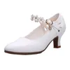 Dress Shoes CXMMATW Girls/Ladies/Woman Dance Shoe Latin Modern Practise Dancing Square Soft Sole Women's