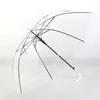 傘は透明な透明な雨傘PVCドームバブルサンシェードロングハンドル