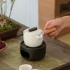 Set da tè Scalda teiera in ceramica con cucchiaio da caffè e portacandele da tè per il riscaldamento