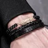 Modetrend Federform-Accessoires, handgefertigtes Herren-Perlenarmband, Edelstahlarmband für besonderes Geburtstagsgeschenk 240219