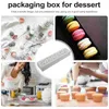 Haal containers uit 10 PCS Macaron Cake Box Dessert Packing Case Cookie Cajas Para Fresas Con Chocoladedisplay Papier Wegwerpgebak