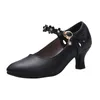 Dress Shoes CXMMATW Girls/Ladies/Woman Dance Shoe Latin Modern Practise Dancing Square Soft Sole Women's