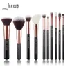 Jessup Brushes Black Rose Gold Professional Makeup Brushesセットメイクアップブラシツールキットファンデーションバッファーチークシェーダー20101784390