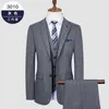 Garnitury męskie (spodnie kamizelki Blazer) Elegancki pełny 3PCS Formalne przyjęcie weselne biuro biznesowe Męskie garnitur