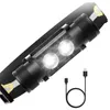 Headlamps Headlamp 18650 Headlight Dual Luminus SST40 LED 1200lm USB Rechargeable Lamp