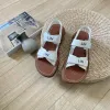 Designer Gladiator sandals Bulky Outdoor slides Calfskin Platform Sandals leisure Women Shoes Slippers lady Slides Summer Beach Indoor Slippers