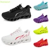 2024 vente chaude chaussures de course hommes femme blancs orange marine crème roses noir violet gris baskets baskets respirant couleur 44 GAI