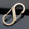 Car styling Portable Stainless Larger S Buckle 8 Type Key Keychain Clasps Clips Car Keychain Auto Interior Decoration308E