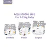 Elinfant Ecological Baby Diapers Cloth Diaper Set Fashion Print Återanvändbara återvinningsbara trosor barnen passar 0-2 år 3-15 kg Baby 240229