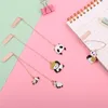 Panda bonito pingente de metal marcador para páginas livros estudante clipe de papel dos desenhos animados papelaria escola material de escritório