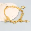 Braccialetti con ciondoli Set di braccialetti a catena per donna Bracciale a maglie color oro Gioielli di moda femminile Dubai Gioielli Ragazze Regali di nozze per feste