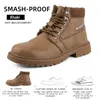 Botas de inverno masculino botas de couro de couro de couro, tênis de escalada de escalada unissex mulheres ao ar livre não deslizam a caminhada quente boot de boots de neve gymm rac gai