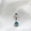 Lot10pcs Body Jewelry-G23 CZ Trevlig smart navellknapp Body Piercing 14GX10X46mm Navel Curve Barbells Belly Rings 240228