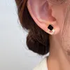 Brincos de garanhão 1 par piercing jóias preto gotejamento esmalte luz luxo liga temperamento orelha studs presentes