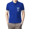 Polos pour hommes Vêtements de golf Hommes Bleu Iron Cross Polo T-shirt pour