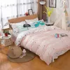 7pcs/set baby bedding set cotton bed linens for boy girl girl bebs cortoon cotpillcase bed sheet fullerなし240229