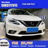 For Nissan Sylphy Sentra LED Headlight Assembly 16-18 Car Styling Daytime Running Light Front Lamp Streamer Turn Signal High Beam Angel Eye