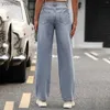 Women's Jeans Jeans Designer Luxury Top Quality Jeans Spring and TrendSetters Street Hipster Classic har tidigare sett Wide Leg Pants High midja 240304