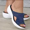 Slippers Sandalen Dames Elastic Force Zomerschoenen Met Lage Hakken Lichtgewicht Slip Op Hakken FemaleH2434