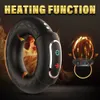 Heating Cock Penis Vibrating Ring for Man Cockrings Male Delay Ejaculation Massager Long Lasting Erection Sex Toy Vibrator 240227