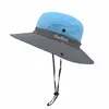 Logo personnalisé unisexe chapeau de pêche concepteurs femmes hommes soleil protection UV casquette de pêche en plein air dame grand large bord respirant parasol décontracté chapeaux de pêche