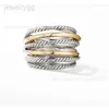 Designer de 24SS David Yumans Yurma Jóias 925 Sterling Silver Multi -Collered Color Separation Ring Worry Free Yanwen