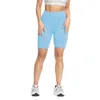 LU-968 Summer Quarter Yoga Shorts for Women Workout Wear Sports Fitness Thin High Maisted Cycling Pants