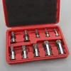 10st/set xzn manipulerad trippel square spline bit socket drivrutin set med lagringslåda m4-5-6 m8-9-10-12 M14 M16 18-CRV