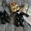 2024 Patent Cap Toe Mary Jane Sandali firmati per donna beige nero ballerine muli parigi lusso classico bicolore in pelle Ballerina signora simpatici muli LOGO Slides NUOVO