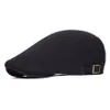 Cotton Adjustable Newsboy Caps Men Woman Casual Beret Flat Ivy Cap Soft Solid Color Driving Cabbie Hat Unisex Black Gray Hats 20122860