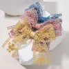 Hair Accessories 2pcs/set Elegant Lace Embroidery Bow Clip Solid Pin Retro Headband With Clips Girls Kid Princess Gift