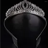 Hårtillbehör god kvalitet klämmklipp Brudhuvudbonad Hoop Headwear Princess Diamond Crown pannband