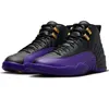 Jumpman 12 Basketball Shoes Men 12s Playoffs Black Taxi Stealth Royalty Brilliant Orange Field Purple Reverse Flu Game Mens Trainer Sports Sneakers