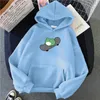 Sweats à capuche pour femmes Style coréen Kawaii Skateboard Frog Anime sweat à capuche femmes sweats à capuche Harajuku chaud pull cordon surdimensionné