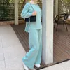 Roupas étnicas 2 PCS Outono Inverno Mulheres Manga Longa Camisola Tops Calças Definir Roupas Muçulmanas Islâmico Tracksuit Tricotado Terno Abaya Kaftan Vestido