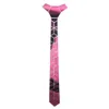 Neck Ties Acrylic Mirror Men Shiny Necktie Fashion Jewelry Pink Skinny Diamond Plaid Geometric Slim Bling Bling1310Y