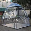 Tents And Shelters Transparent PVC Material Motorcycle Shed Tent Upgrade Widen 4 Bikes 2 Doors Bicycle Awning Storage Room 2-3 Person