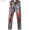 Damen Jeans Winter neue Jeans Mode Hot Stamping skniiy Stretch Bleistift Jeans plus Größe 3XL kostenloser Versand 240304