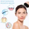 4 pièces peigne à cheveux noir masseurs de cuir chevelu peigne rond femmes hommes brosse de douche cheveux cuir chevelu douche lavage propre outil de cheveux brosse 240226