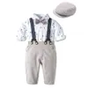 Baby kostymer födda pojkekläder romer väst hatt formell kläddräkt fest fluga barn småbarn födelsedagsklänning 0 24 m 240127 drop d dhr31