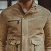 S-6XL Mens Pigskin Beige REAL LEATHER SPORTICKED STORTER SPORTINGERINE COPLINE WINTINE COAT