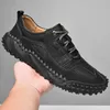 Mesh Shoes Leather Men Running Women Soft Comfort Black White Brown Dark Grey Red Green Beiges Mens Trainers Sports Sneaker 35 s