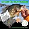 Fishhooks Muunn Tungsten Ice Fishing Jig Headセット、箱入り21pcsオールグローカラー、0.50g 3.00gマルチカラーハヤブサフック冬のアイスベイトパーチ