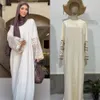 Loose Retro Bohemian Dress Printed Middle Eastern Muslim 2024 Spring New Puff Sleeve For Women FZ030475