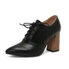 Jurk Schoenen Blote Laarzen Vrouwen Hoge Hakken Lente Laarsjes Mode Lace-up Enkel Puntschoen Dames Pompen WSH5042